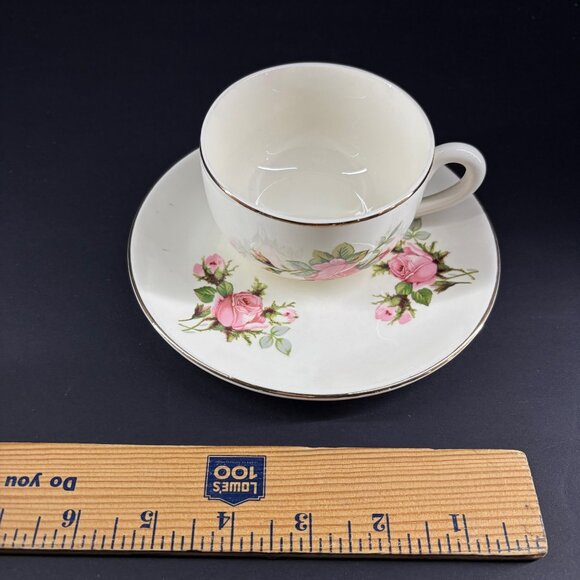 Vintage Royal Wilton Cup & Saucer Set 22K Gold Trim Pink Roses - Picture 5 of 7